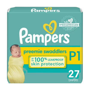 **Pampers Baby Diapers Preemie Swaddlers - Size P1, 27 Count (1 PACK)